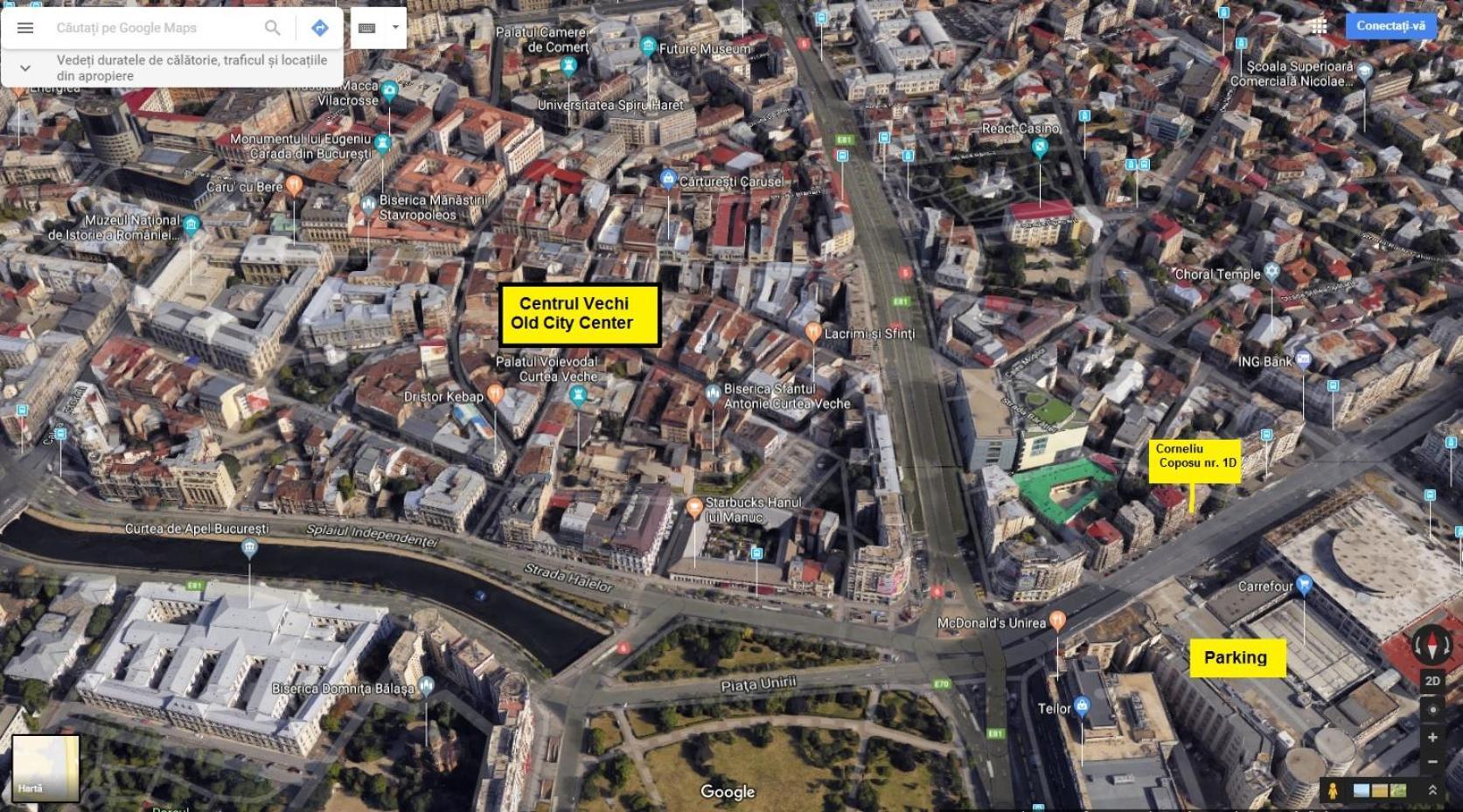 Domum Unirea, Across The Street Of Old City Center Bukarest Eksteriør billede